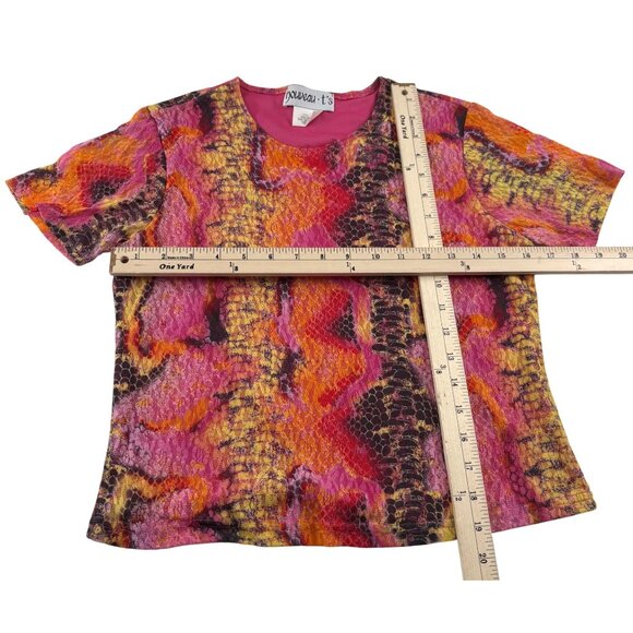 Nouveau Ts Vintage Women's Snake Print Short Sleeve Top PS Short Sleeve - Picture 4 of 5